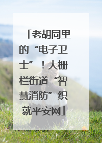 老胡同里的“电子卫士”！大栅栏街道“智慧消防”织就平安网