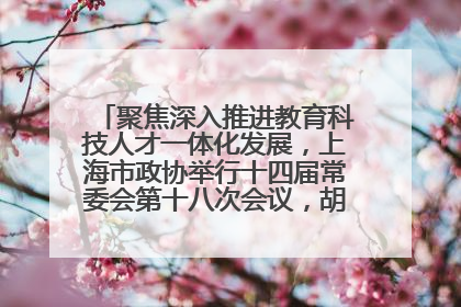聚焦深入推进教育科技人才一体化发展，上海市政协举行十四届常委会第十八次会议，胡文容出席并讲话