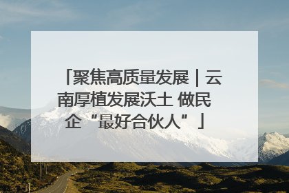 聚焦高质量发展｜云南厚植发展沃土 做民企“最好合伙人”
