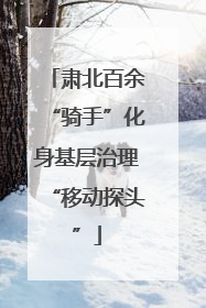 肃北百余“骑手”化身基层治理“移动探头”