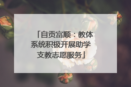 自贡富顺：教体系统积极开展助学支教志愿服务