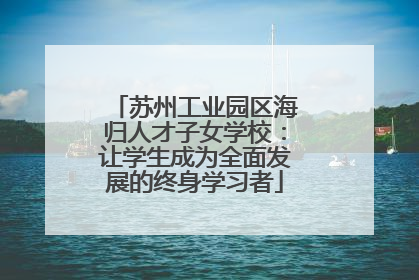 苏州工业园区海归人才子女学校：让学生成为全面发展的终身学习者