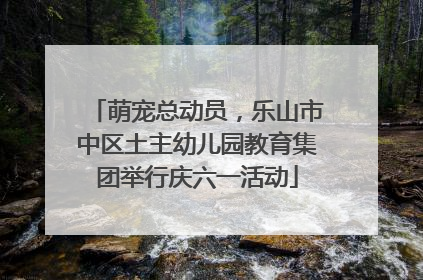 萌宠总动员，乐山市中区土主幼儿园教育集团举行庆六一活动