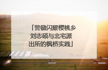 警徽闪耀樱桃乡 刘志硕与北宅派出所的枫桥实践