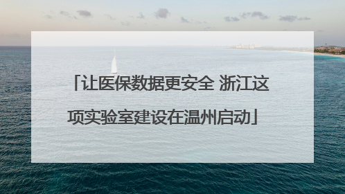 让医保数据更安全 浙江这项实验室建设在温州启动