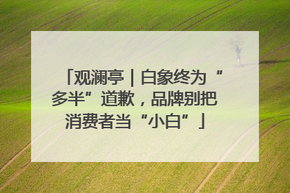 观澜亭｜白象终为“多半”道歉，品牌别把消费者当“小白”