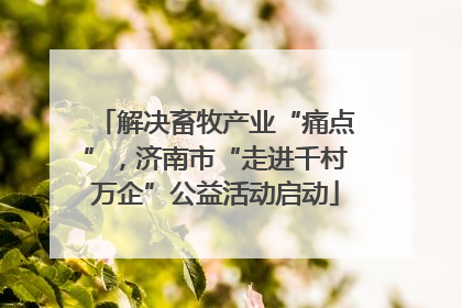 解决畜牧产业“痛点”，济南市“走进千村万企”公益活动启动