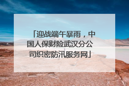 迎战端午暴雨，中国人保财险武汉分公司织密防汛服务网