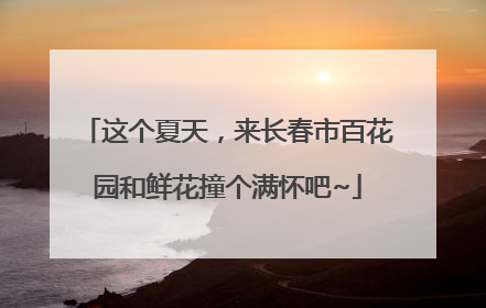 这个夏天，来长春市百花园和鲜花撞个满怀吧~