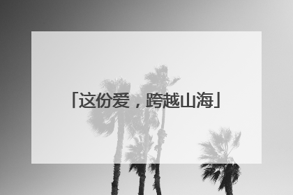 这份爱，跨越山海
