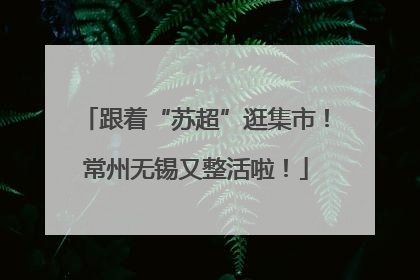 跟着“苏超”逛集市！常州无锡又整活啦！