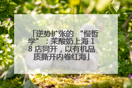逆势扩张的 “慢哲学”：茉酸奶上海 18 店同开，以有机品质撕开内卷红海