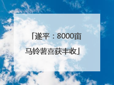 遂平：8000亩马铃薯喜获丰收