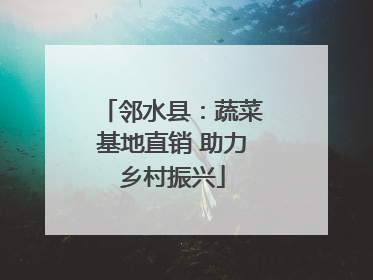 邻水县：蔬菜基地直销 助力乡村振兴