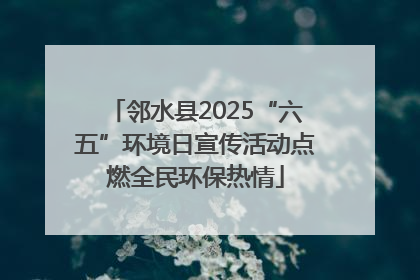 邻水县2025“六五”环境日宣传活动点燃全民环保热情