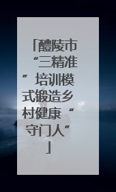 醴陵市“三精准”培训模式锻造乡村健康“守门人”