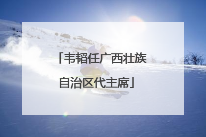 韦韬任广西壮族自治区代主席