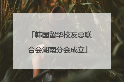韩国留华校友总联合会湖南分会成立