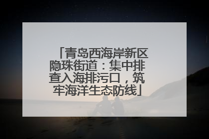 青岛西海岸新区隐珠街道：集中排查入海排污口，筑牢海洋生态防线
