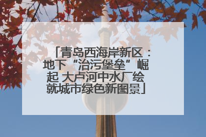 青岛西海岸新区：地下“治污堡垒”崛起 大卢河中水厂绘就城市绿色新图景