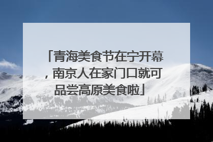 青海美食节在宁开幕，南京人在家门口就可品尝高原美食啦