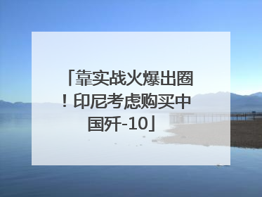 靠实战火爆出圈！印尼考虑购买中国歼-10