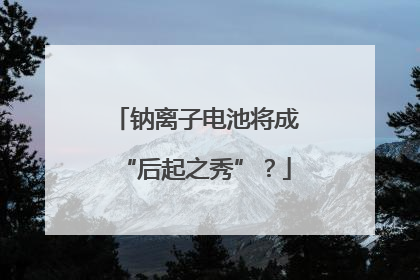 钠离子电池将成“后起之秀”？