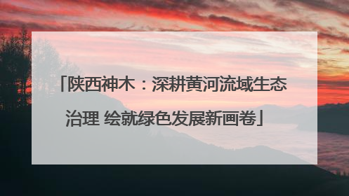 陕西神木：深耕黄河流域生态治理 绘就绿色发展新画卷