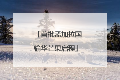 首批孟加拉国输华芒果启程