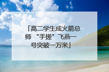 高二学生成火箭总师 “手搓”飞燕一号突破一万米