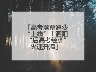 高考落幕消费“上线”！泗阳“后高考经济”火速升温