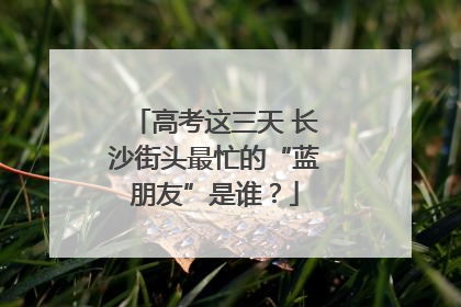 高考这三天 长沙街头最忙的“蓝朋友”是谁？