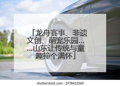 龙舟赛事、非遗文创、萌宠乐园……山东让传统与童趣撞个满怀