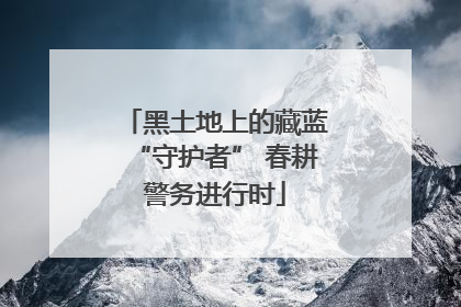 黑土地上的藏蓝“守护者” 春耕警务进行时