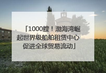 1000艘！渤海湾崛起世界级船舶租赁中心 促进全球贸易流动