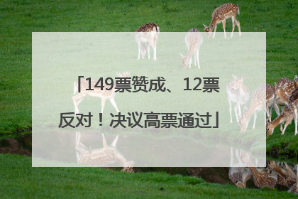 149票赞成、12票反对！决议高票通过