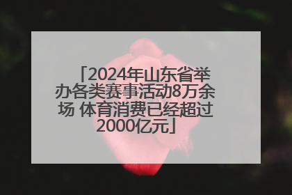 2024年山东省举办各类赛事活动8万余场 体育消费已经超过2000亿元