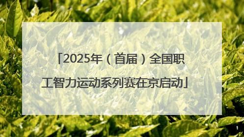 2025年（首届）全国职工智力运动系列赛在京启动