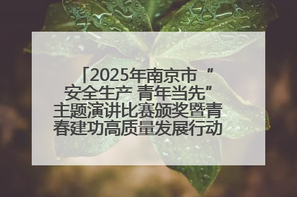 2025年南京市“安全生产 青年当先”主题演讲比赛颁奖暨青春建功高质量发展行动出征仪式举行