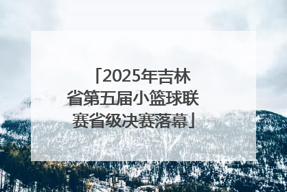 2025年吉林省第五届小篮球联赛省级决赛落幕
