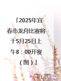 2025年宜春市龙舟比赛将于5月25日上午8：00开赛（图）