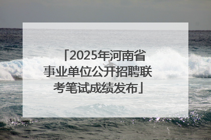 2025年河南省事业单位公开招聘联考笔试成绩发布