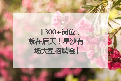 300+岗位，就在后天！星沙有场大型招聘会