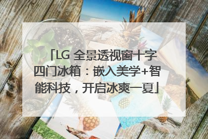 LG 全景透视窗十字四门冰箱：嵌入美学+智能科技，开启冰爽一夏